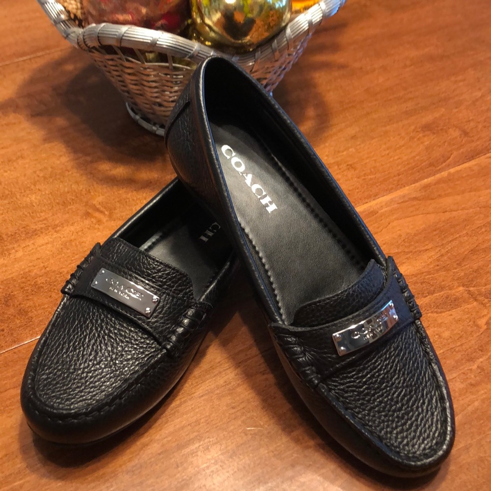 Coach Black Leather Loafers